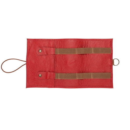 Lumiere Noure Leather Travel Cable Organiser – Rollable Cord & Accessory Wrap for Travel