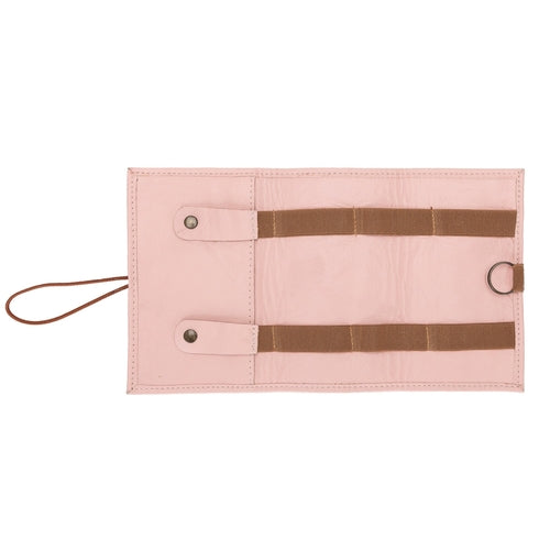 Lumiere Noure Leather Travel Cable Organiser – Rollable Cord & Accessory Wrap for Travel
