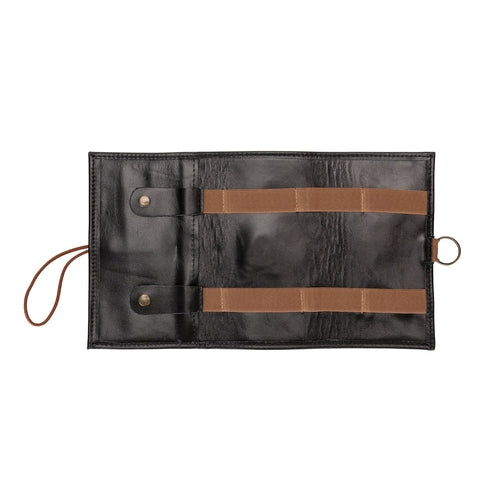 Lumiere Noure Leather Travel Cable Organiser – Rollable Cord & Accessory Wrap for Travel