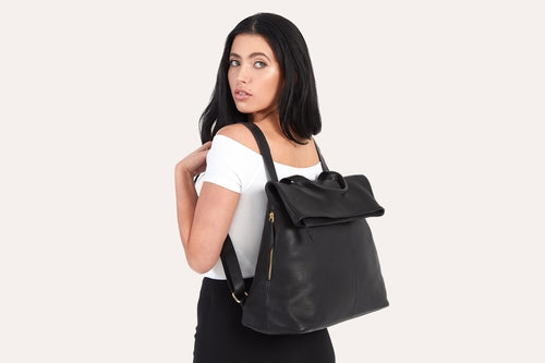 Lumiere Noure Leather Fold Over Tote