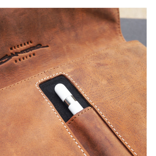 Lumiere Noure Premium Leather Crossbody Tablet Bag – Fits Tablets Up to 13" | Handcrafted Full-Grain Leather