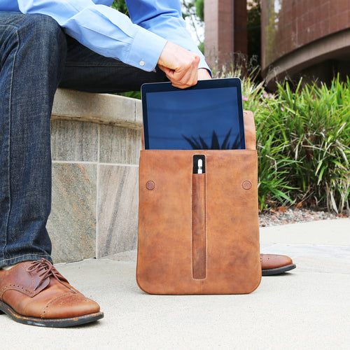 Lumiere Noure Premium Leather Crossbody Tablet Bag – Fits Tablets Up to 13" | Handcrafted Full-Grain Leather