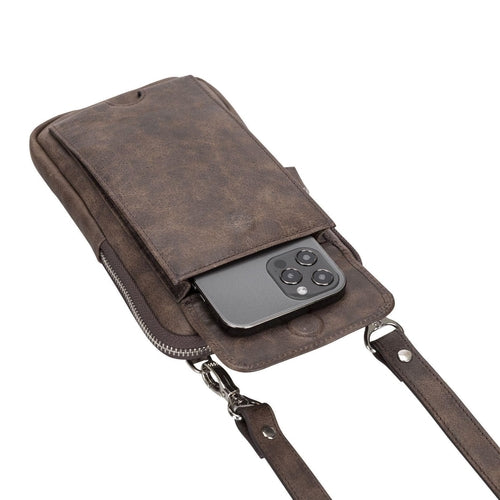 Lumiere Noure Genuine Leather Crossbody Bag – Universal Phone Wallet for Screens Up to 6.5" | Handmade