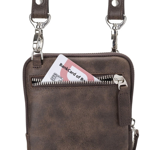 Lumiere Noure Genuine Leather Crossbody Bag – Universal Phone Wallet for Screens Up to 6.5" | Handmade