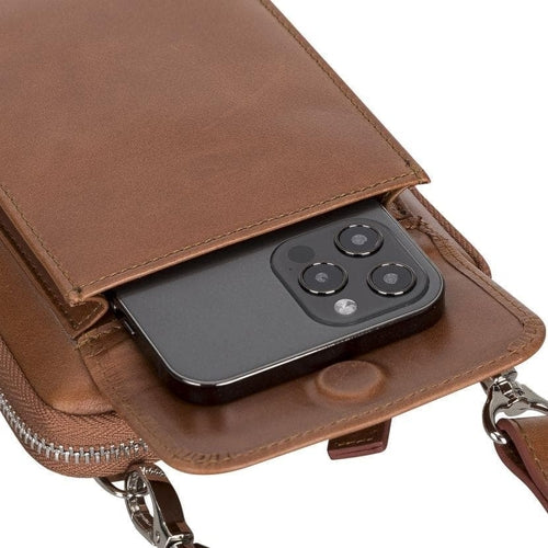 Lumiere Noure Genuine Leather Crossbody Bag – Universal Phone Wallet for Screens Up to 6.5" | Handmade